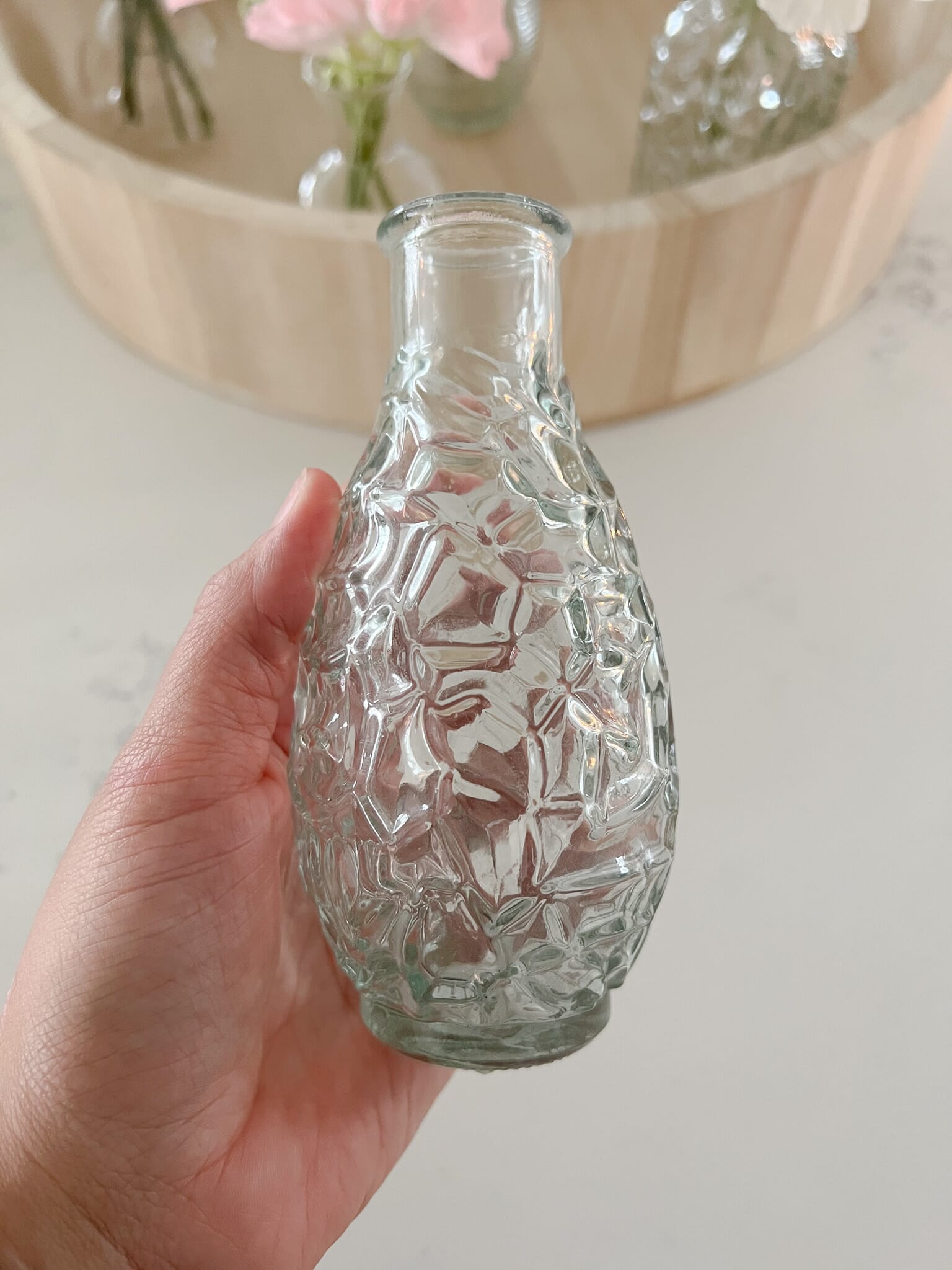 Dimple Round Glass Bud Vase | Pretty Little Home