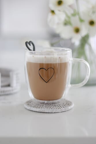 Heart Double-Wall Latte Mugs