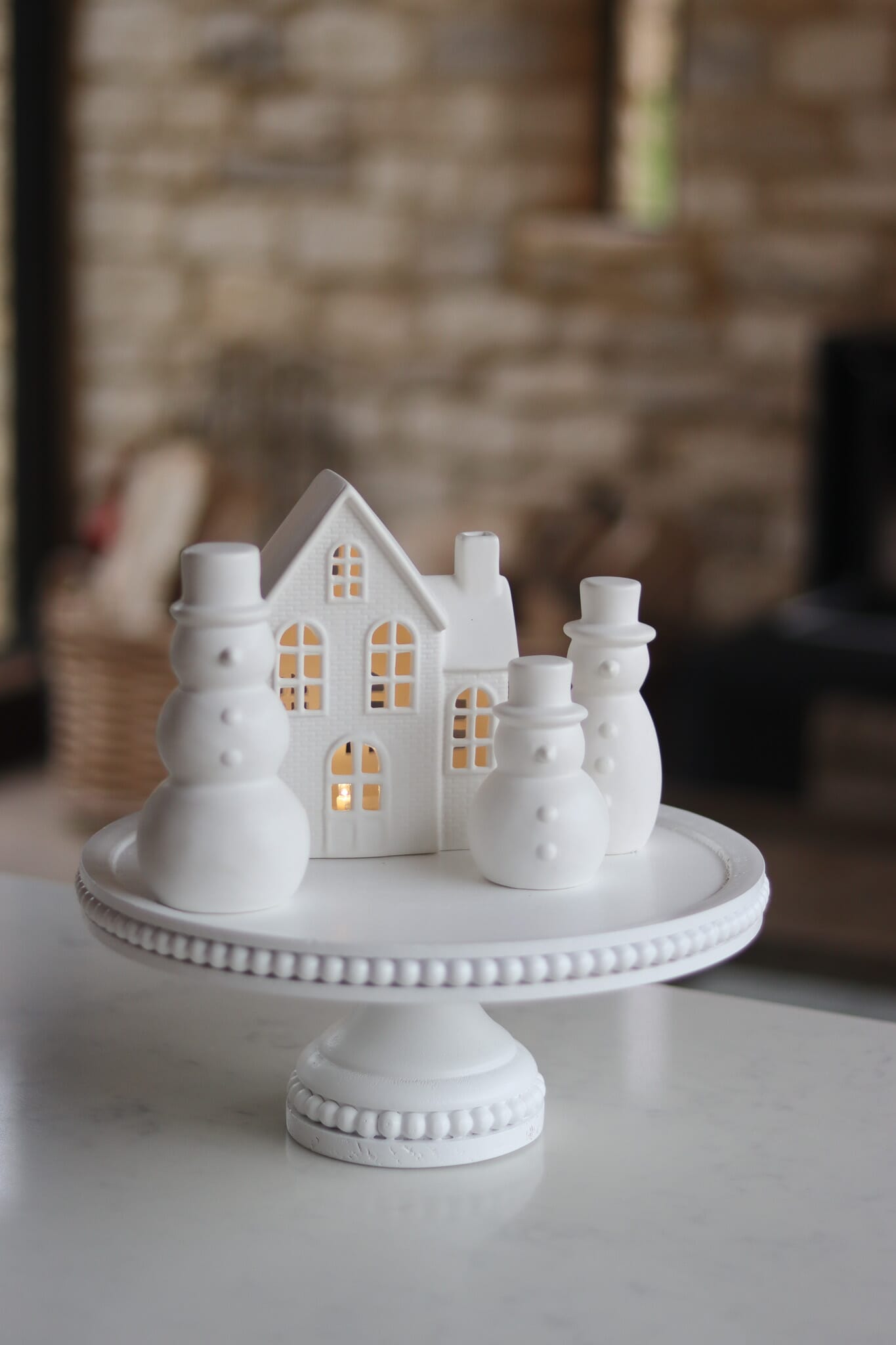 Wooden Cake Stand White Pretty Little Home