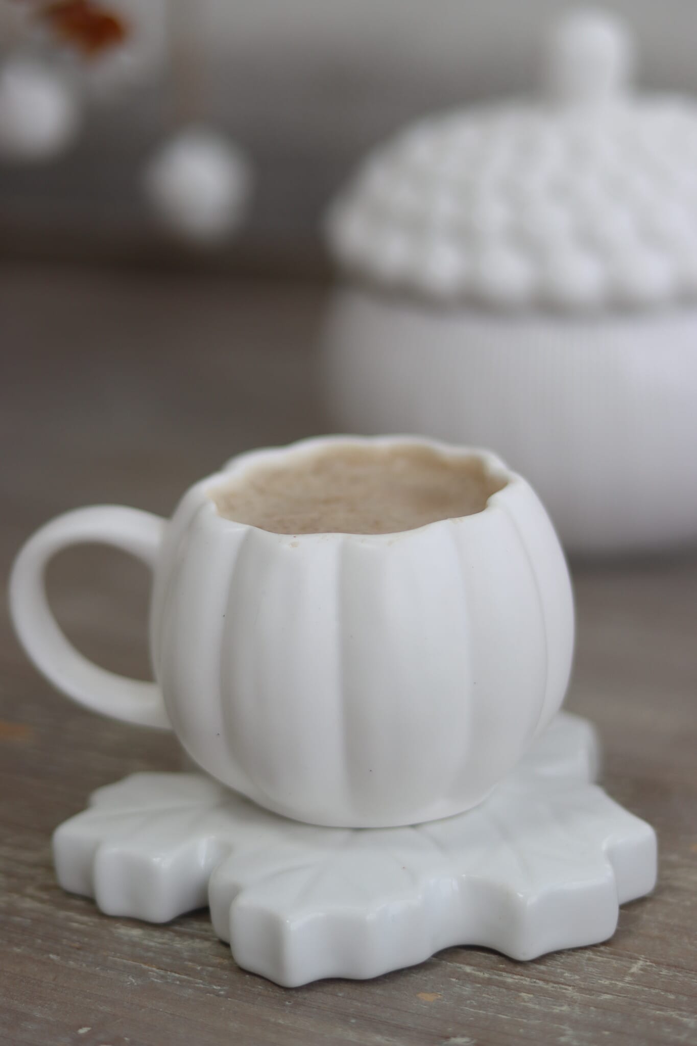 Delightful Ceramics White Porcelain Pumpkin-shape Mug with Infuse Kungfu shops Tea Cup