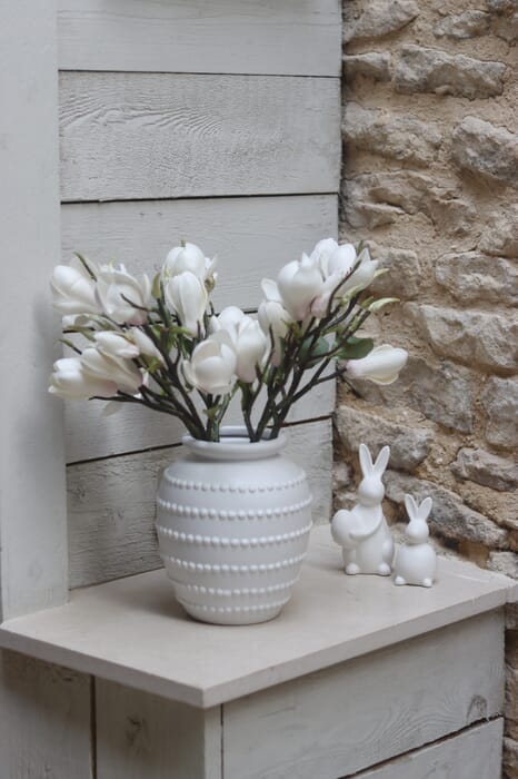 Beaded urn vase