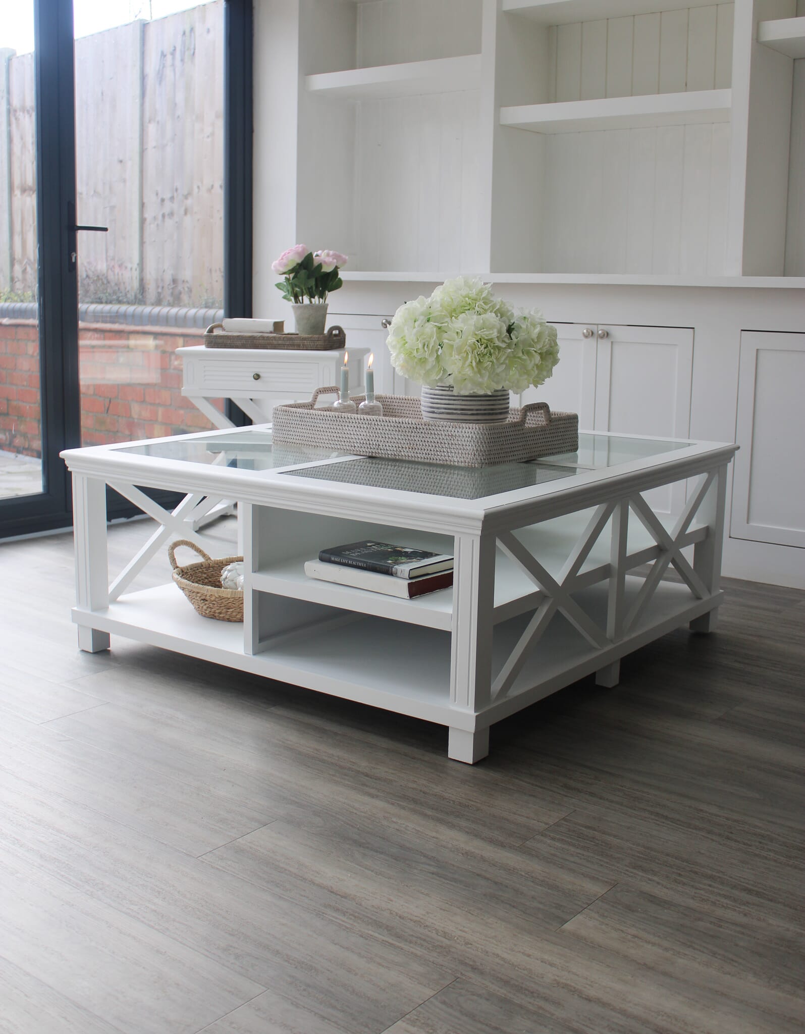 white hamptons coffee table