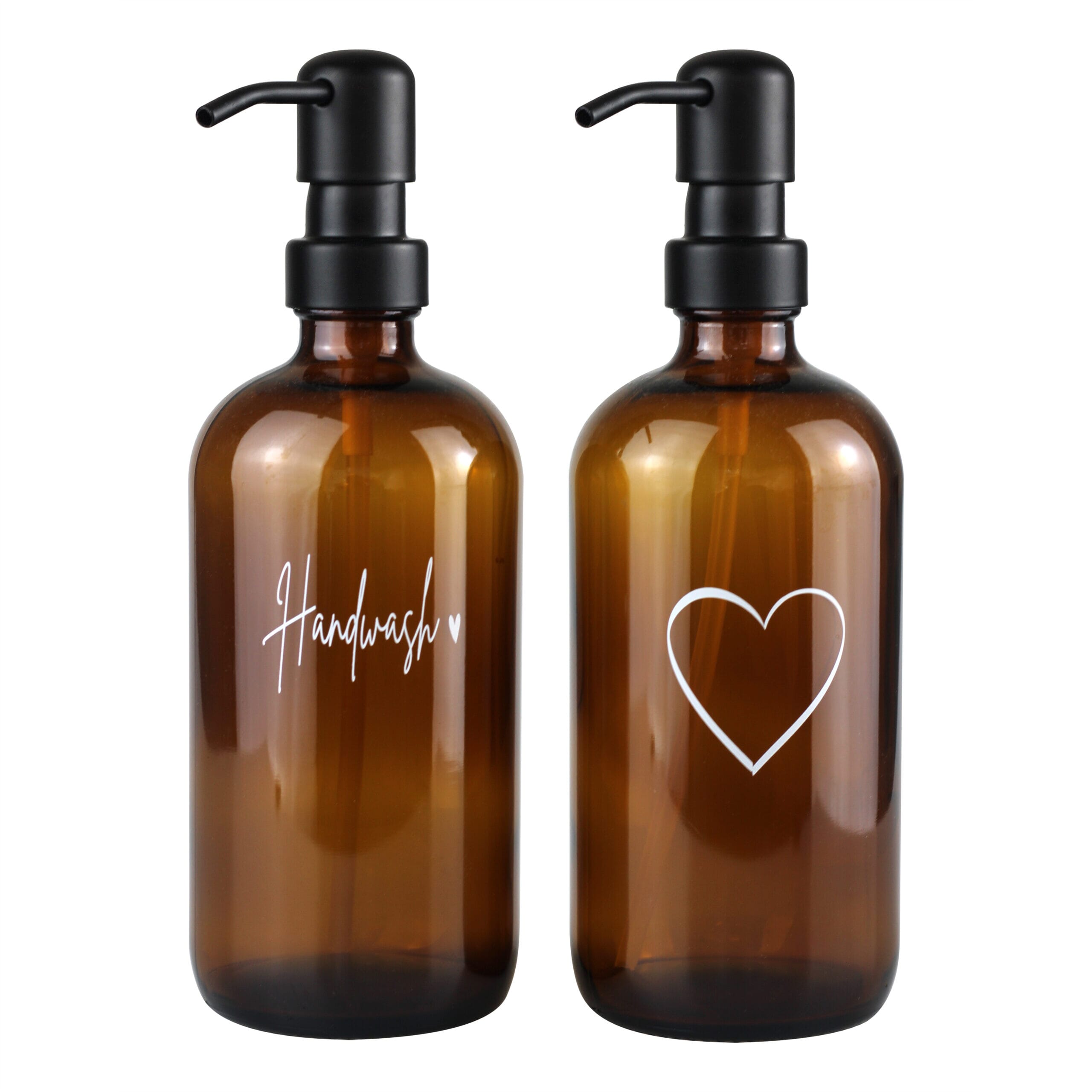 Amber Soap Bottle Set Hand Wash Pretty Little Home