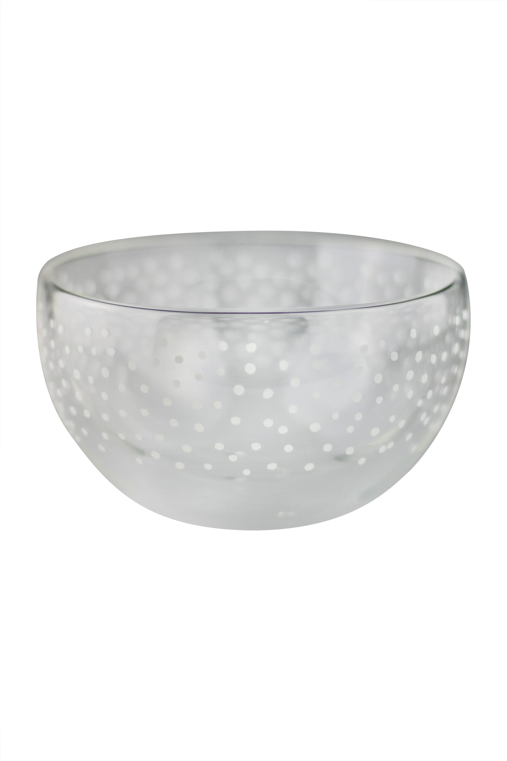 Double Wall Glass Bowl White/Cosmos Pretty Little Home