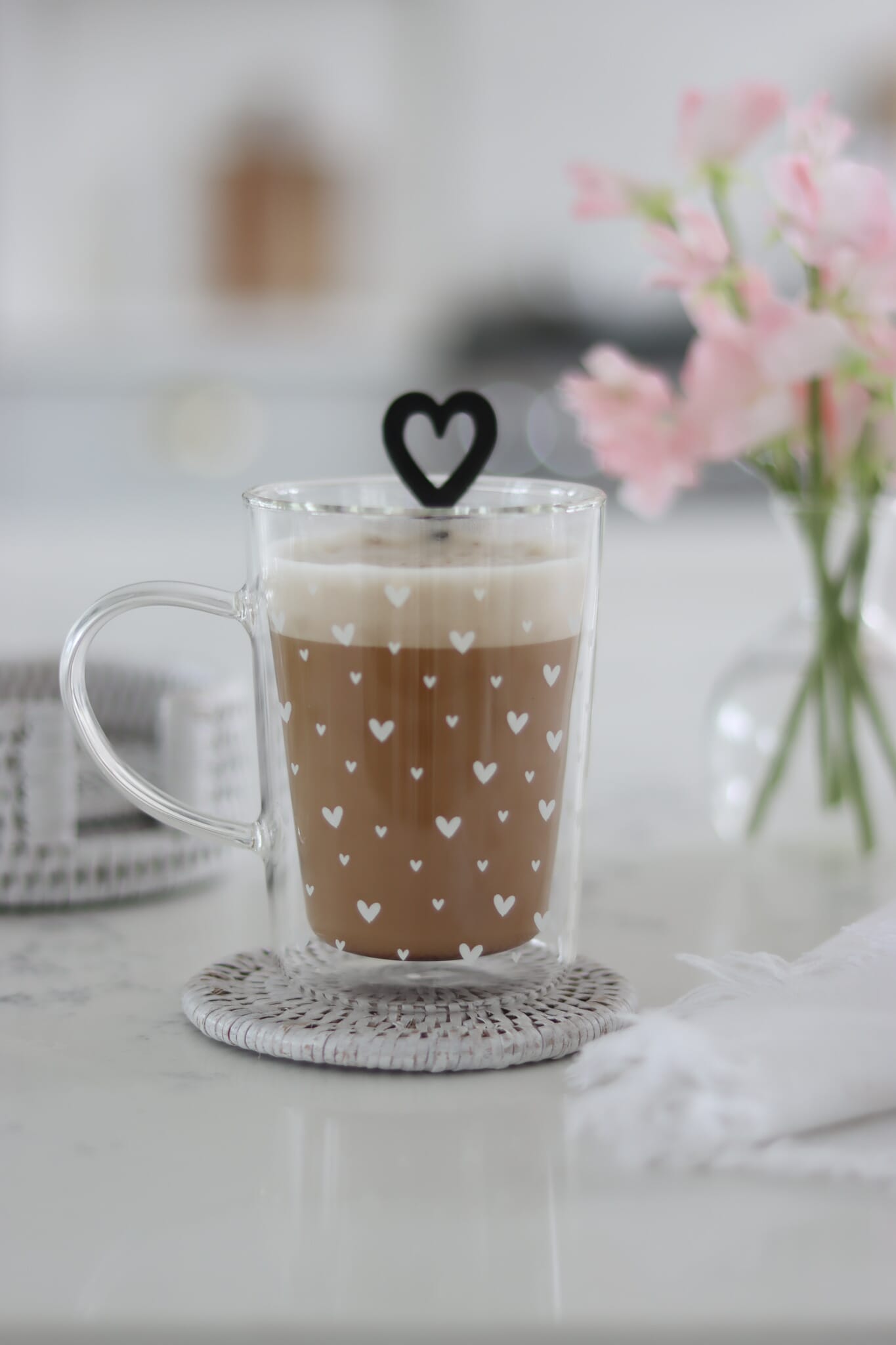 Heart Double-Wall Latte Mugs